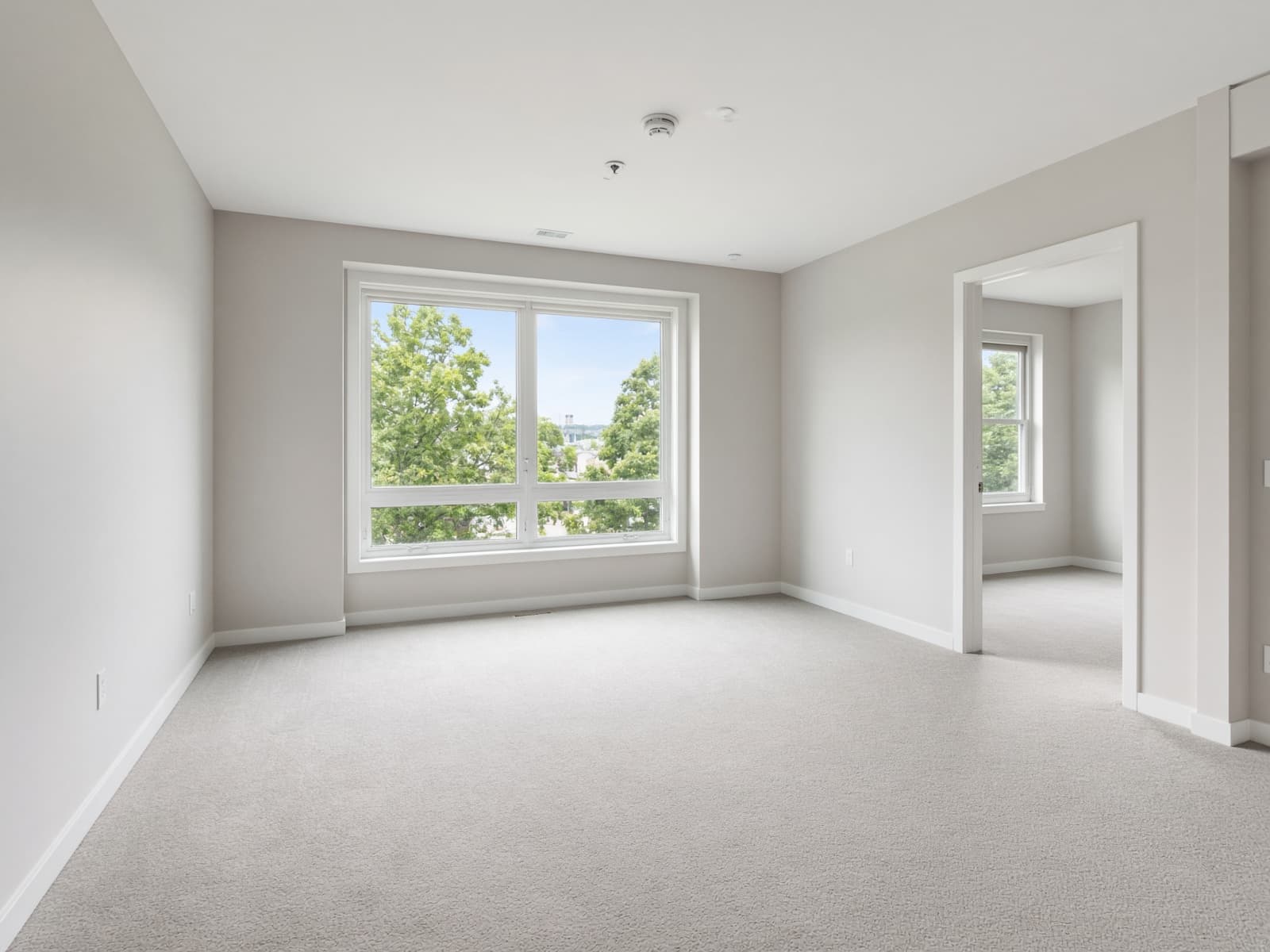 Empty, freshly cleaned living room ready for new occupants